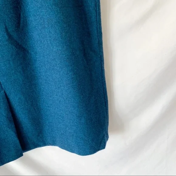 Pendleton Vintage 100% Virgin Wool Blue Midi Pencil Skirt Size 12P - Picture 10 of 12